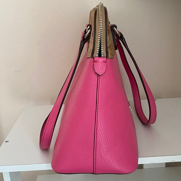 Ralph Lauren Hanway Cork Dome Azalea Satchel - Picture 4 of 6